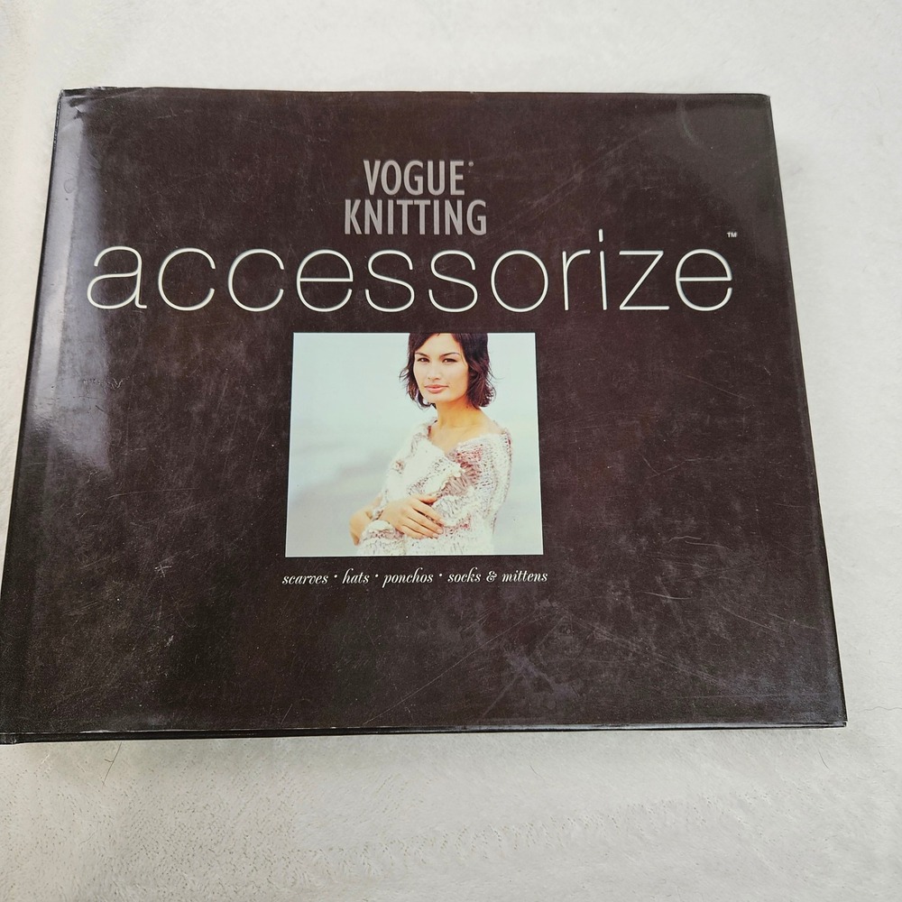 Vogue Knitting Accessorize Hardcover Pattern Book Scarves Hats Socks Mittens